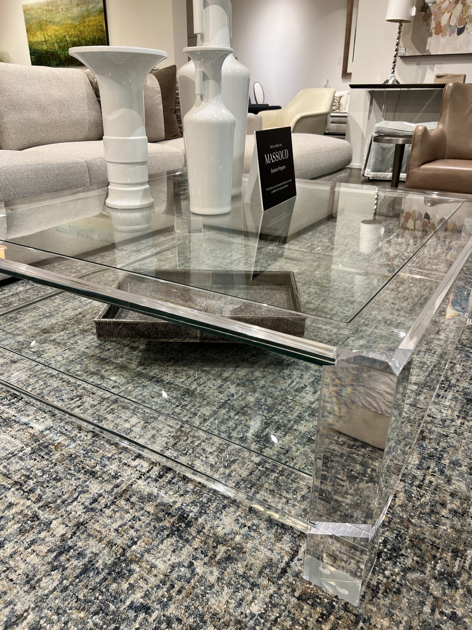 Interlude Home Acrylic Surrey Square Cocktail Table  | $204 (Example) 